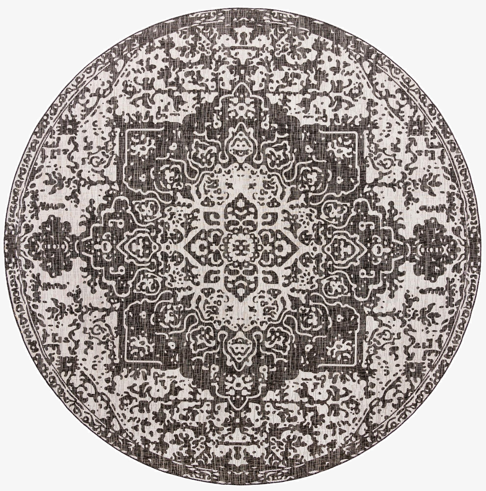  13' x 13'  Washable Jill Zarin Dubai Indoor / Outdoor Round Rug