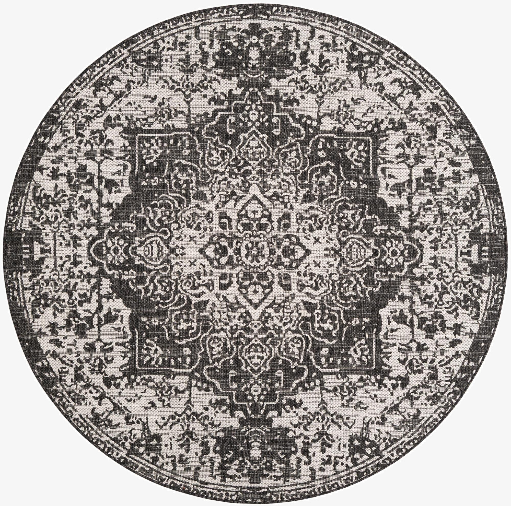 Primary image  7' x 7'  Washable Jill Zarin Indoor / Outdoor Round Rug