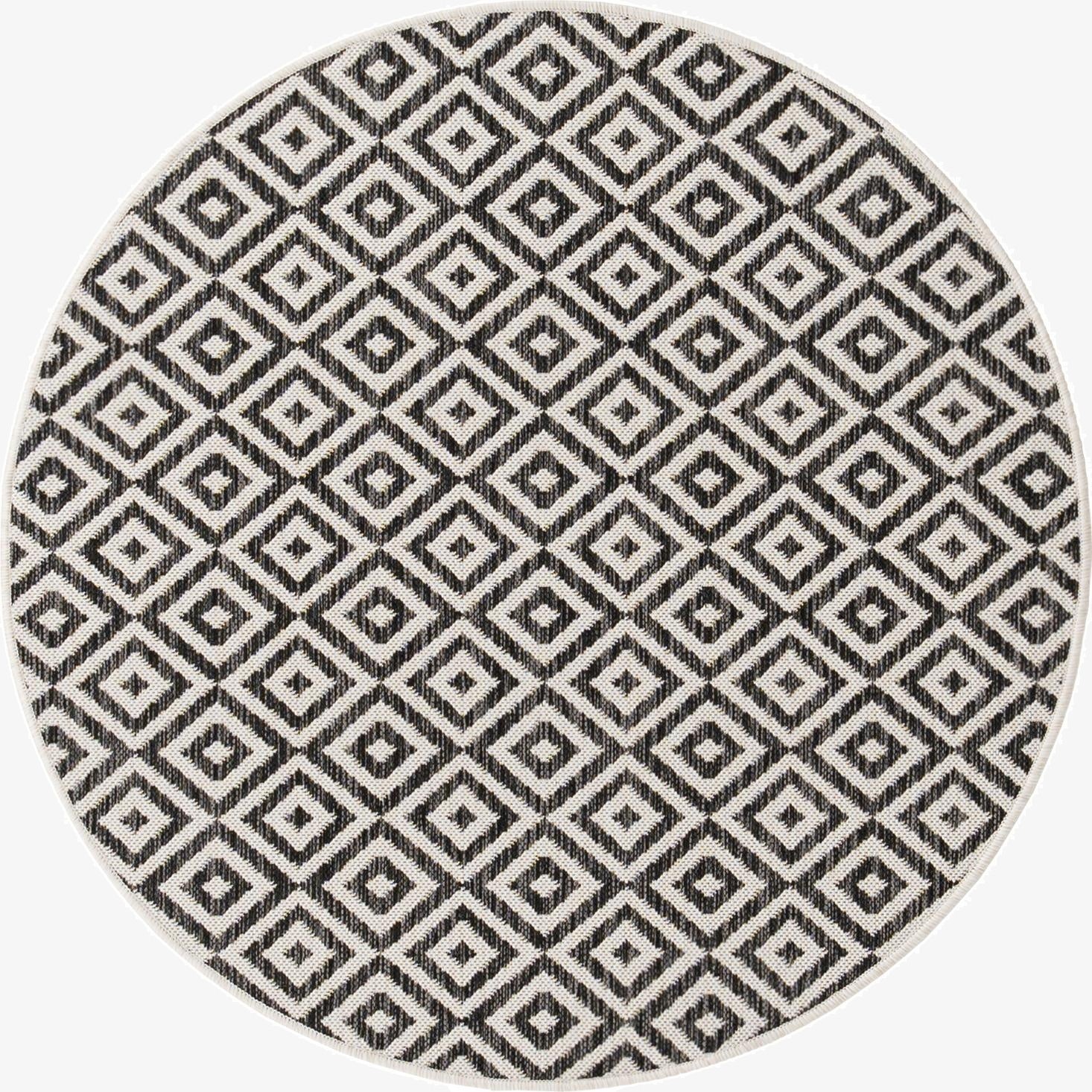  4' x 4'  Washable Jill Zarin Costa Rica Indoor / Outdoor Round Rug
