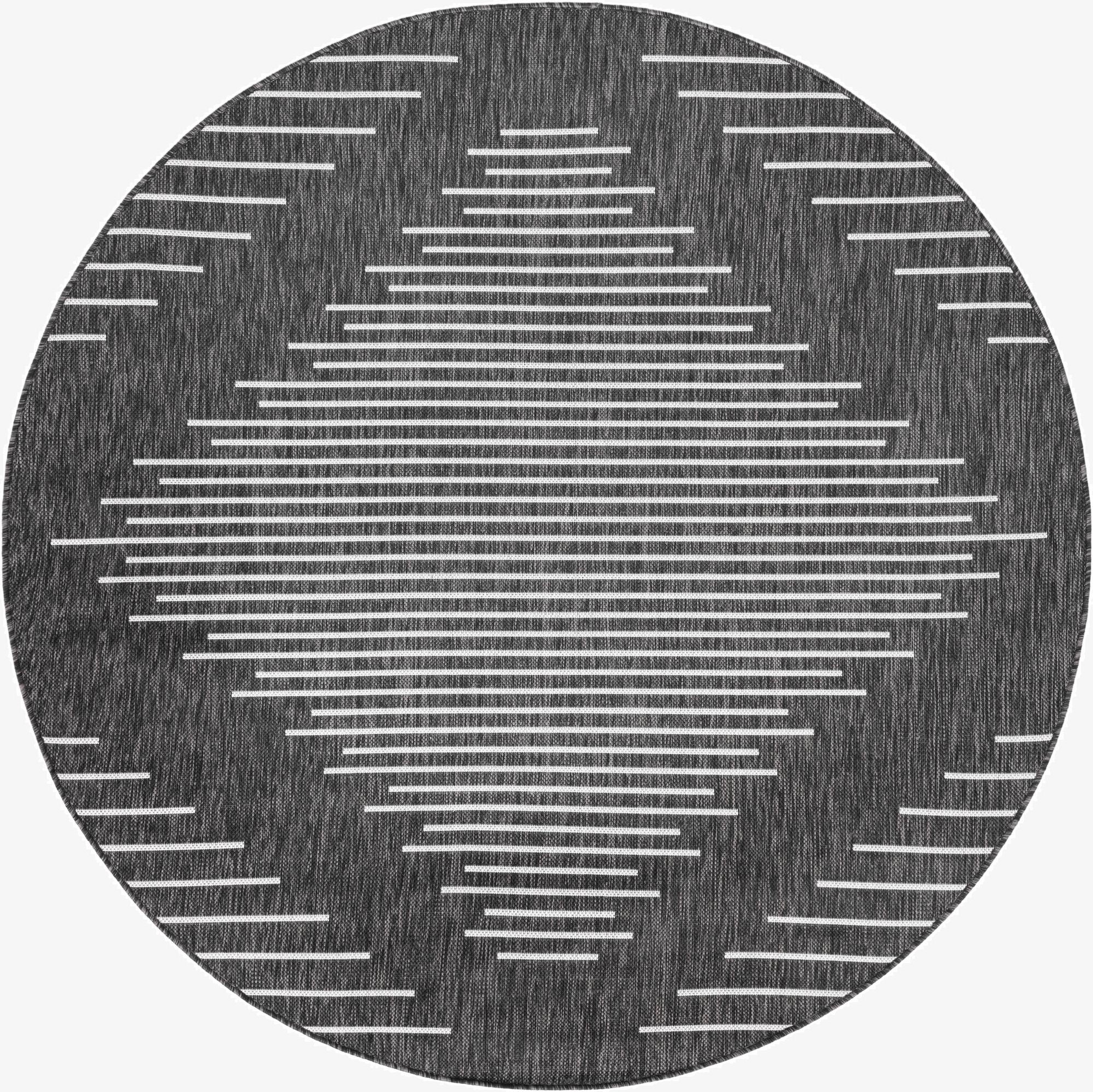  4' x 4'  Washable Modern Indoor / Outdoor Round Rug