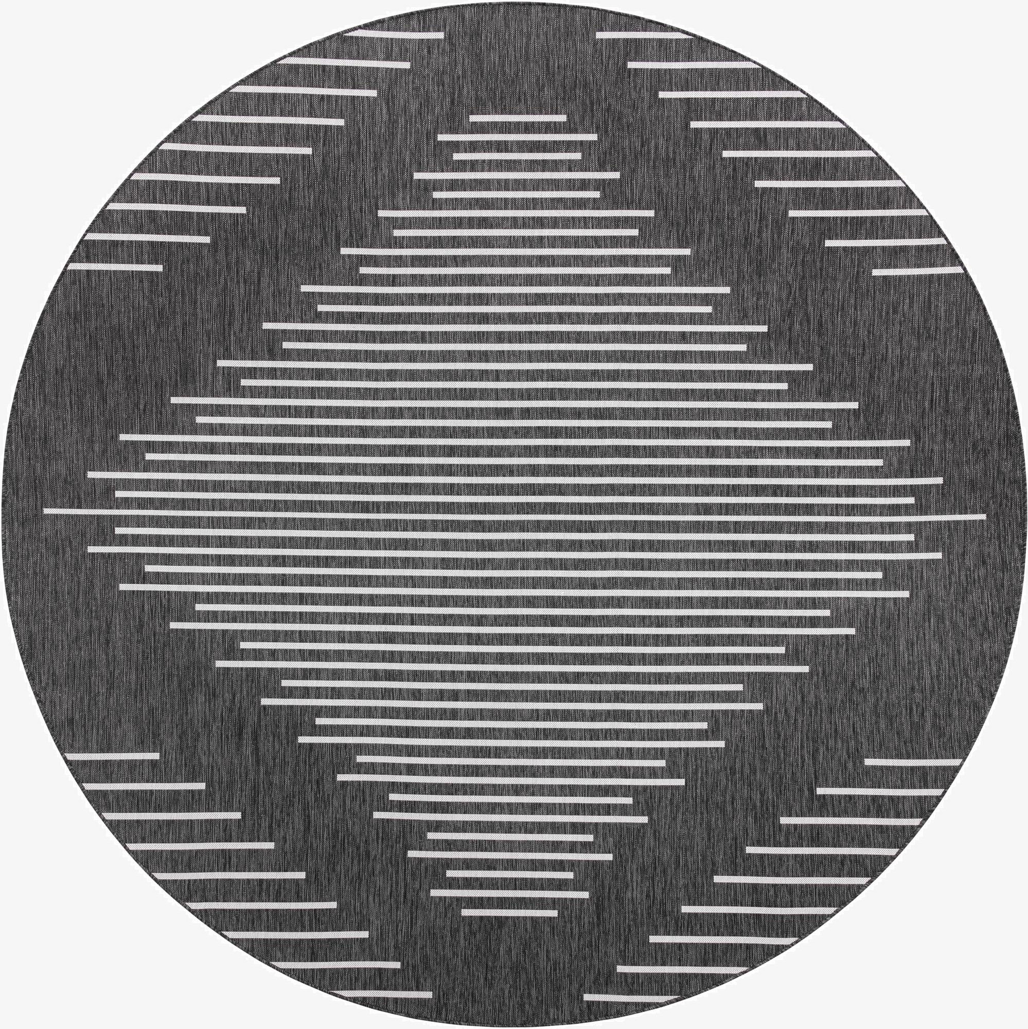  10' 8 x 10' 8  Washable Modern Indoor / Outdoor Round Rug