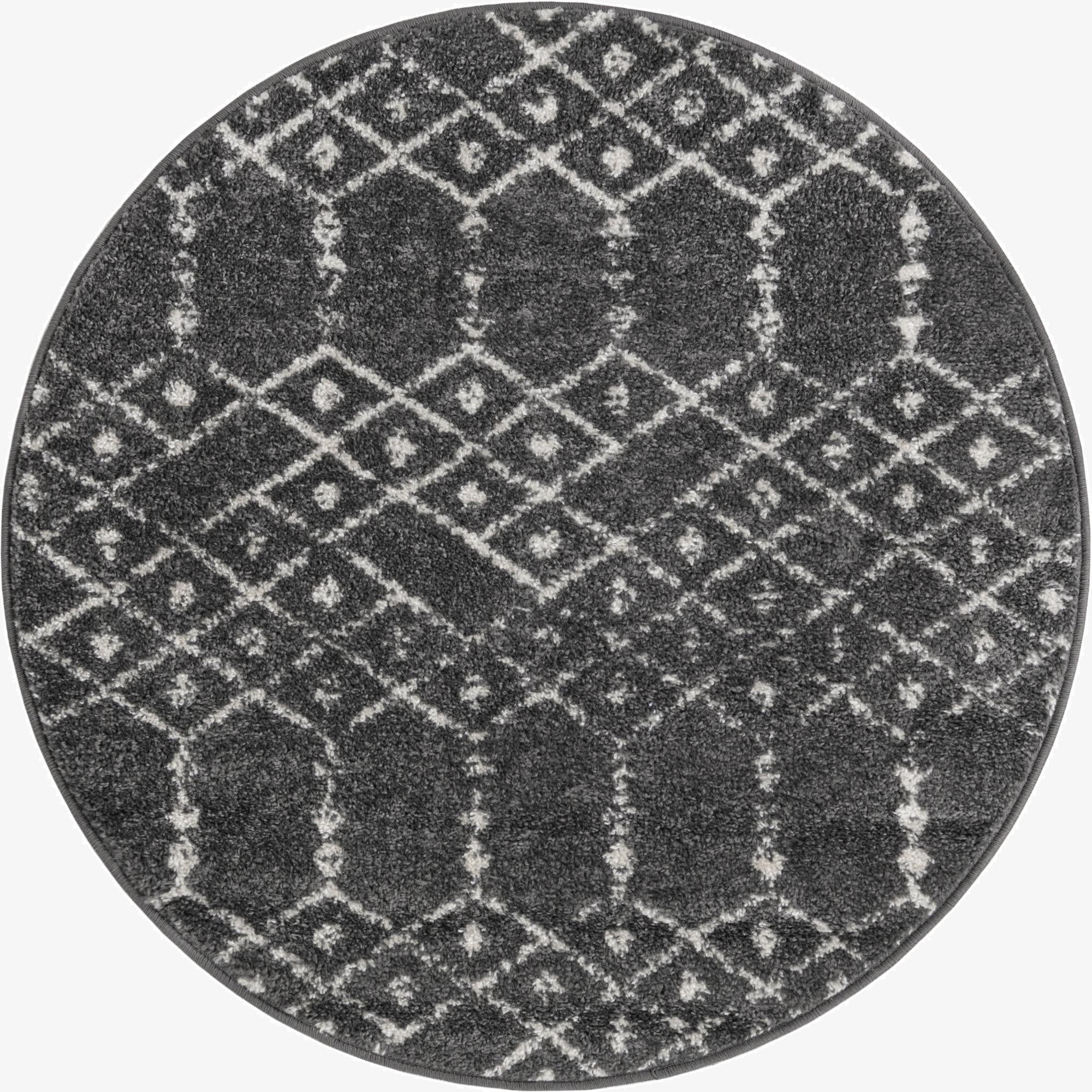  3' x 3' Paxon Trellis Round Rug