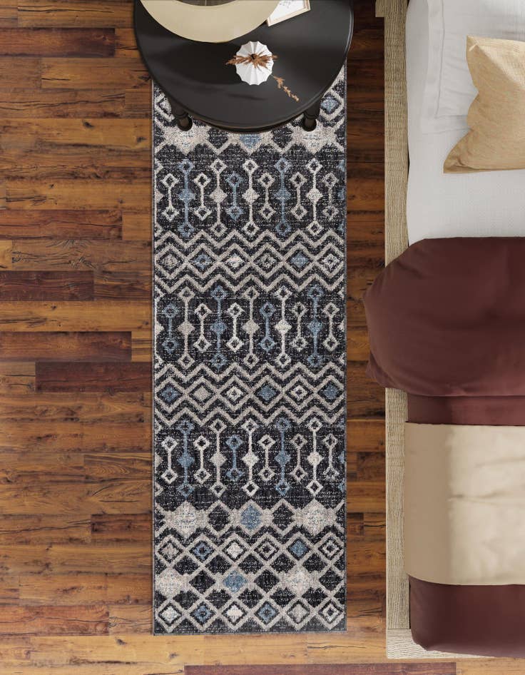 Detail image of  2' 7 x 12' Eco Trellis Runner Rug