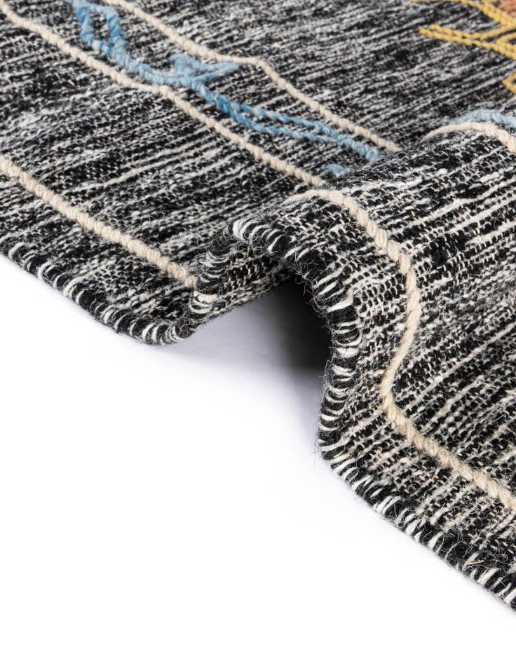 Detail image of  2' x 8'  Hand Woven Kilim Wool Runner Rug