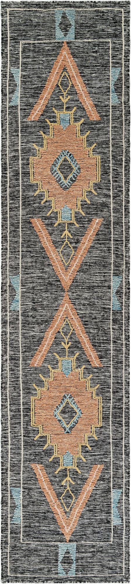  2' 7 x 12'  Hand Woven Kilim Wool Runner Rug