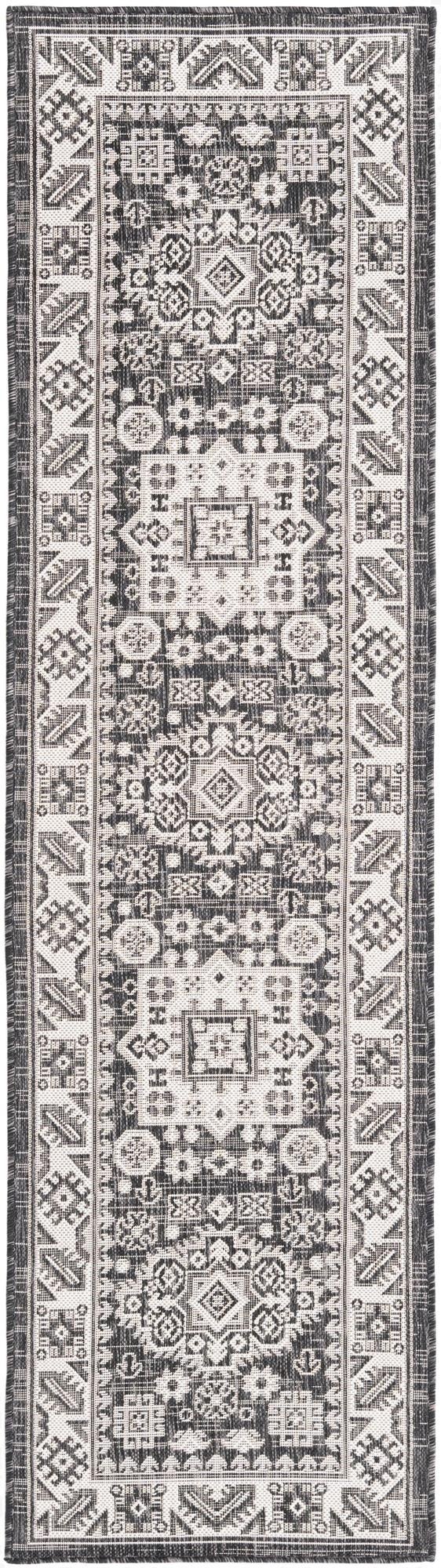  2' x 8'  Washable Aztec Indoor / Outdoor Runner Rug
