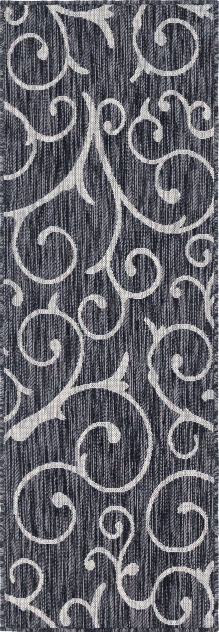  2' x 6'  Washable Botanical Indoor / Outdoor Runner Rug