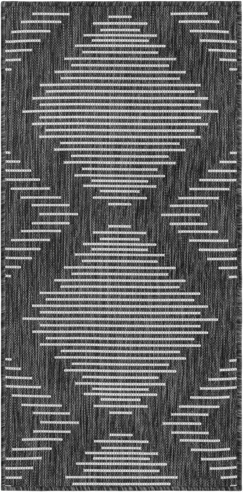  2' x 4'  Washable Modern Indoor / Outdoor Runner Rug