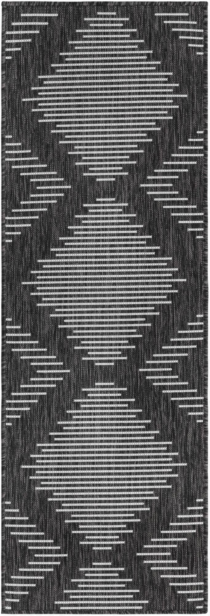  2' x 6'  Washable Modern Indoor / Outdoor Runner Rug