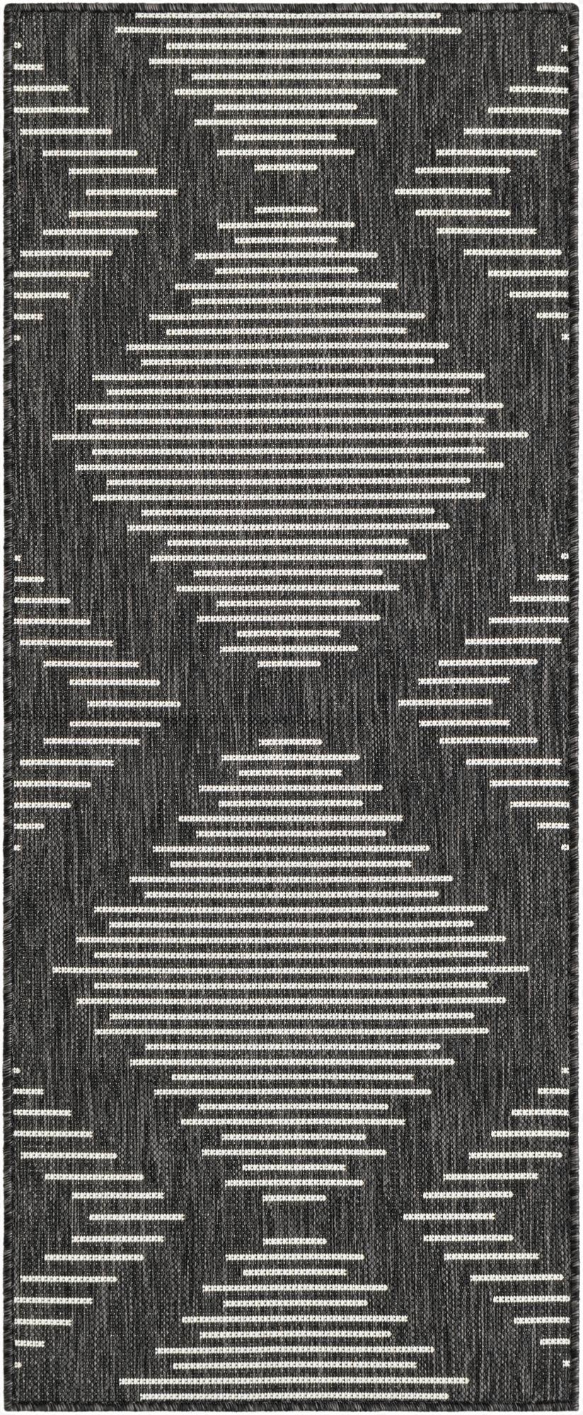  2' x 5'  Washable Modern Indoor / Outdoor Runner Rug