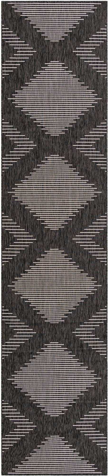  3' 6 x 16'  Washable Modern Indoor / Outdoor Runner Rug