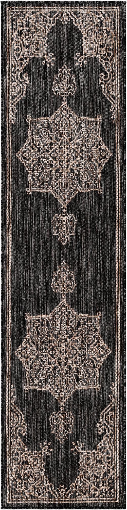  2' x 8'  Washable Traditional Indoor / Outdoor Runner Rug