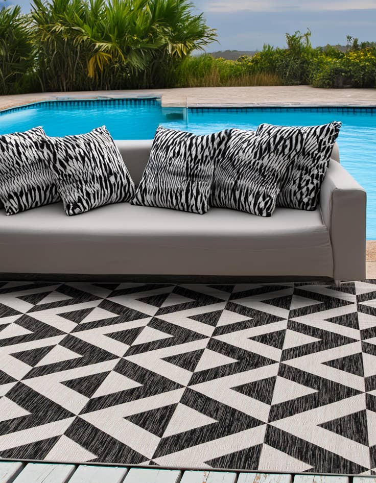 Detail image of  13' x 13'  Washable Jill Zarin Indoor / Outdoor Square Rug