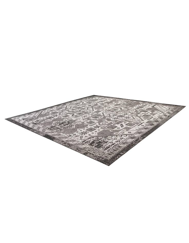 Detail image of  13' x 13'  Washable Aztec Indoor / Outdoor Square Rug