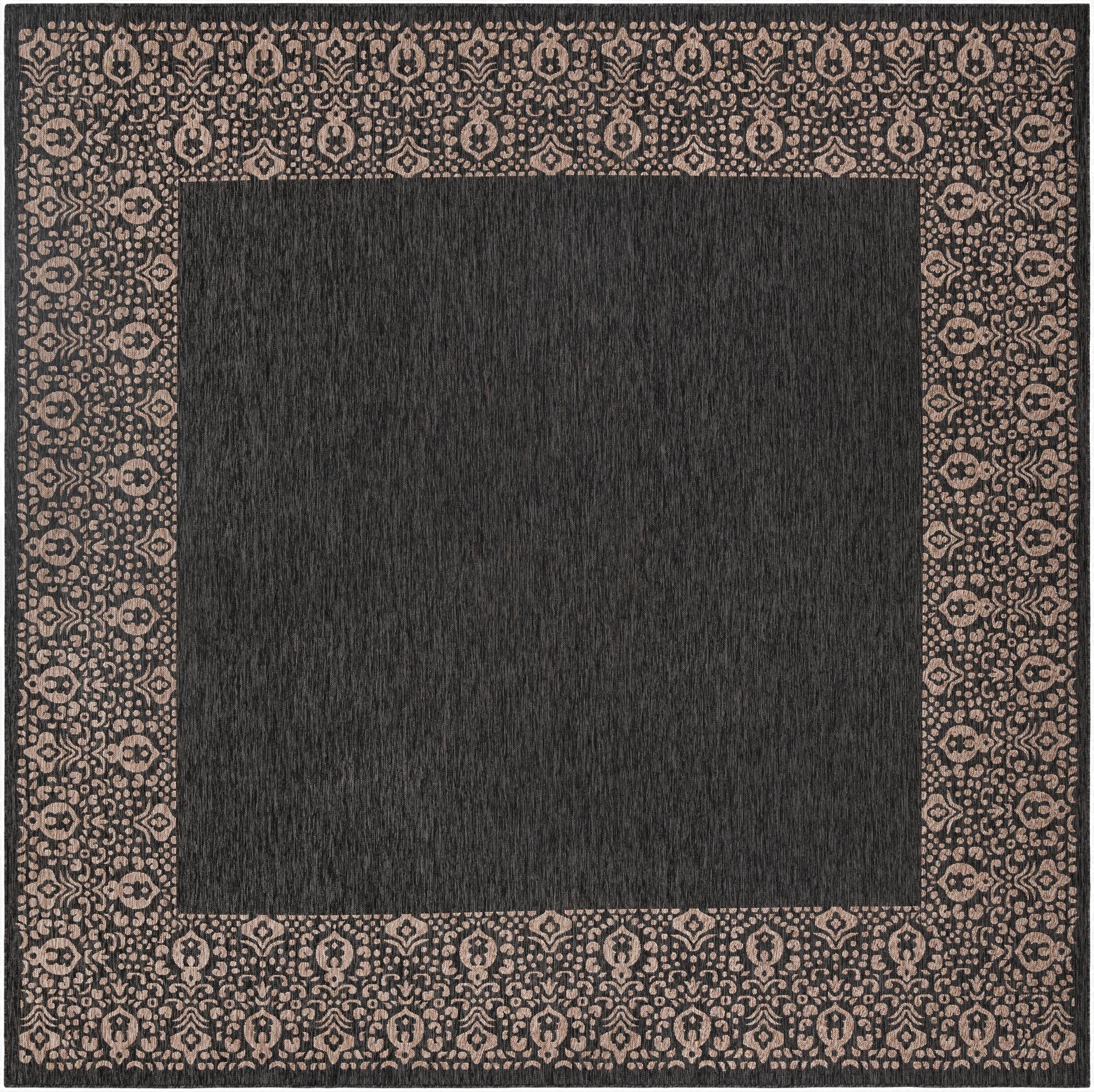  13' x 13'  Washable Border Indoor / Outdoor Square Rug