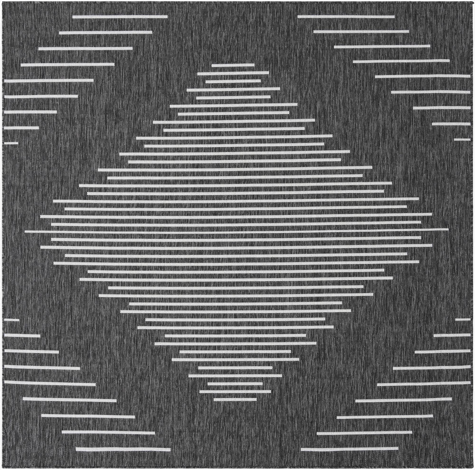  7' x 7'  Washable Modern Indoor / Outdoor Square Rug