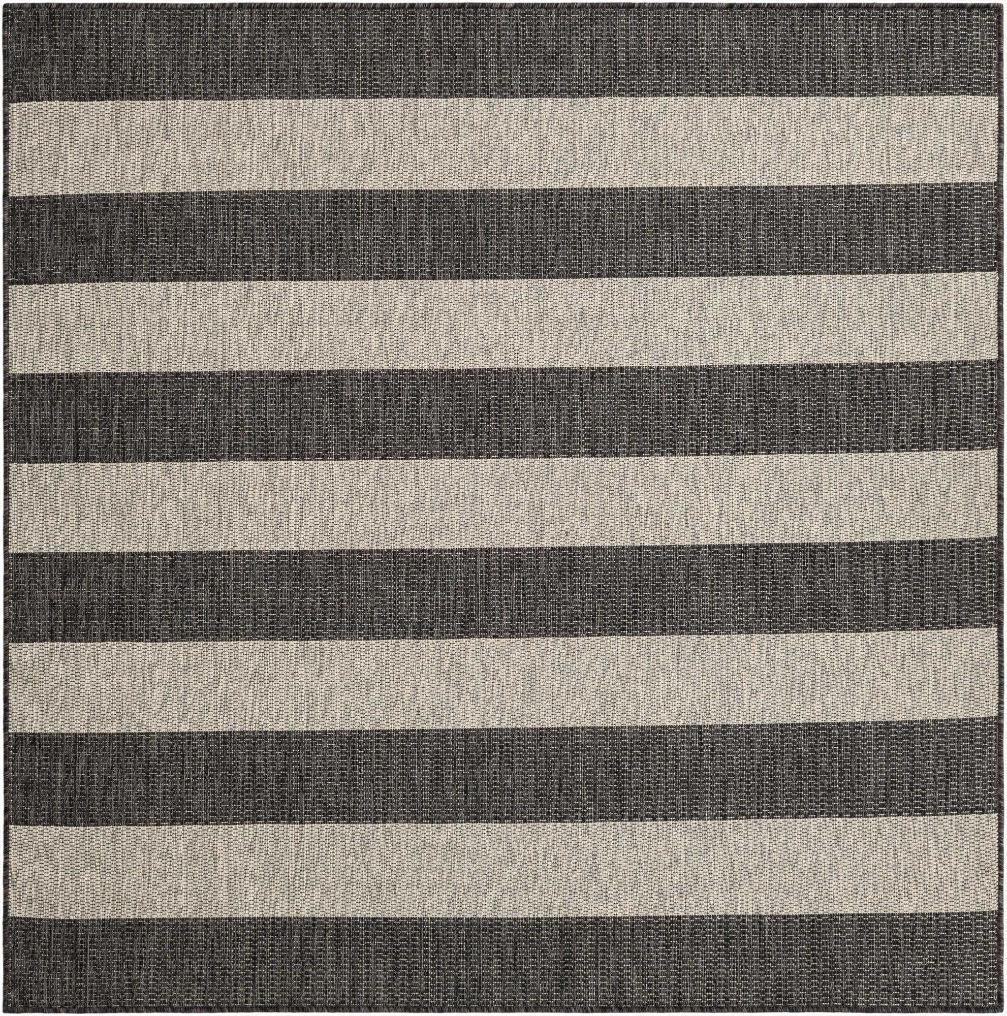  6' x 6'  Washable Ribbon Indoor / Outdoor Square Rug
