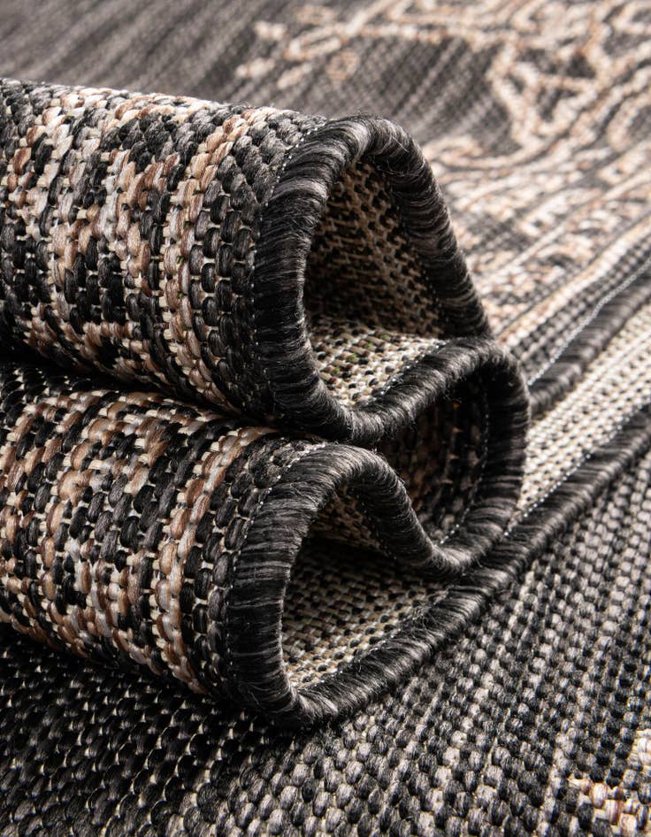 Detail image of  13' x 13'  Washable Traditional Indoor / Outdoor Square Rug