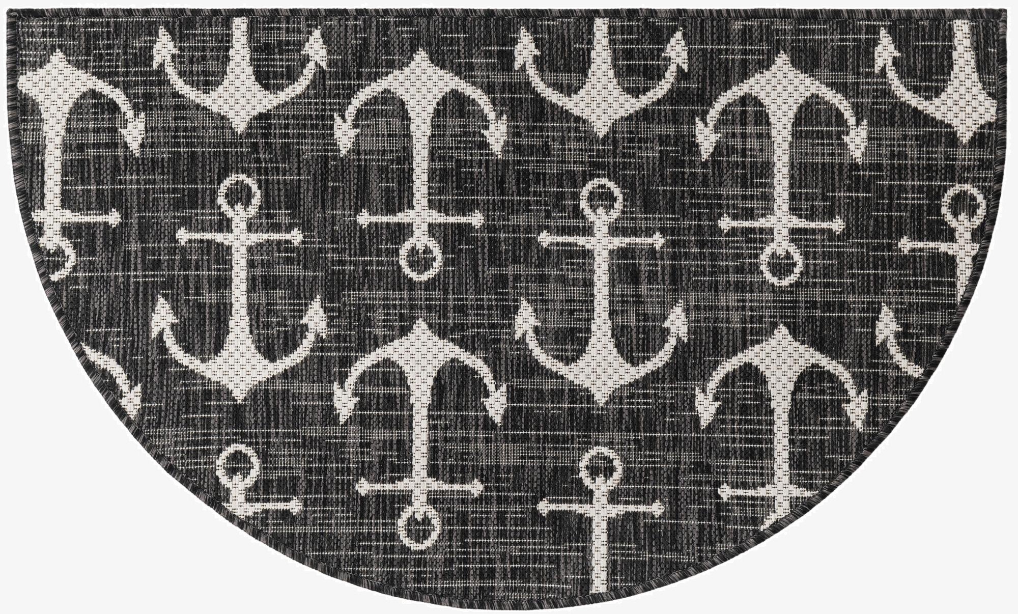  2' 2 x 3' 7  Washable Coastal Indoor / Outdoor Hearth Rug