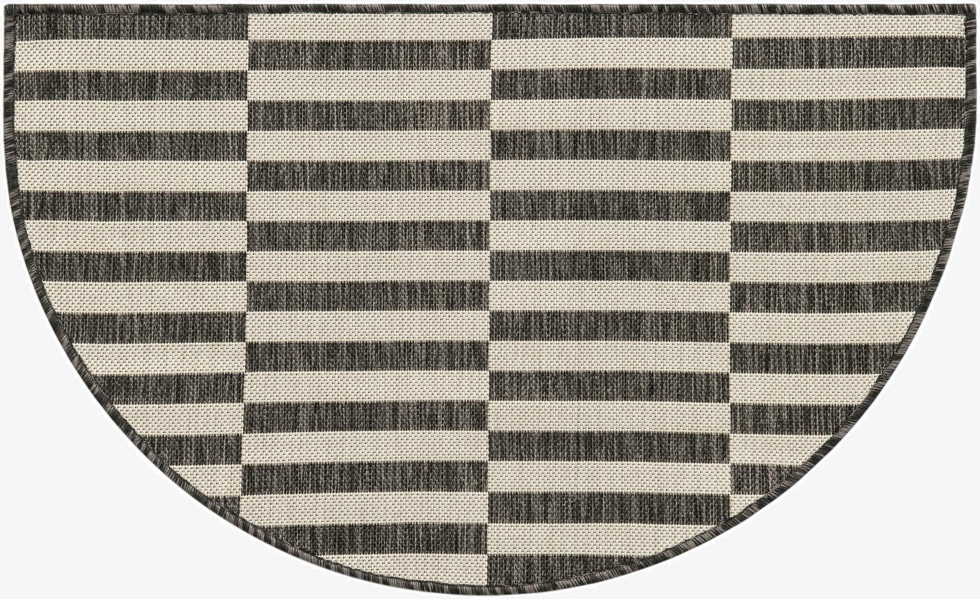  2' 2 x 3' 7  Washable Ribbon Indoor / Outdoor Hearth Rug