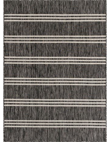 Charcoal 5' 3 x 8' Jill Zarin Anguilla Indoor / Outdoor Rug | Rugs.com