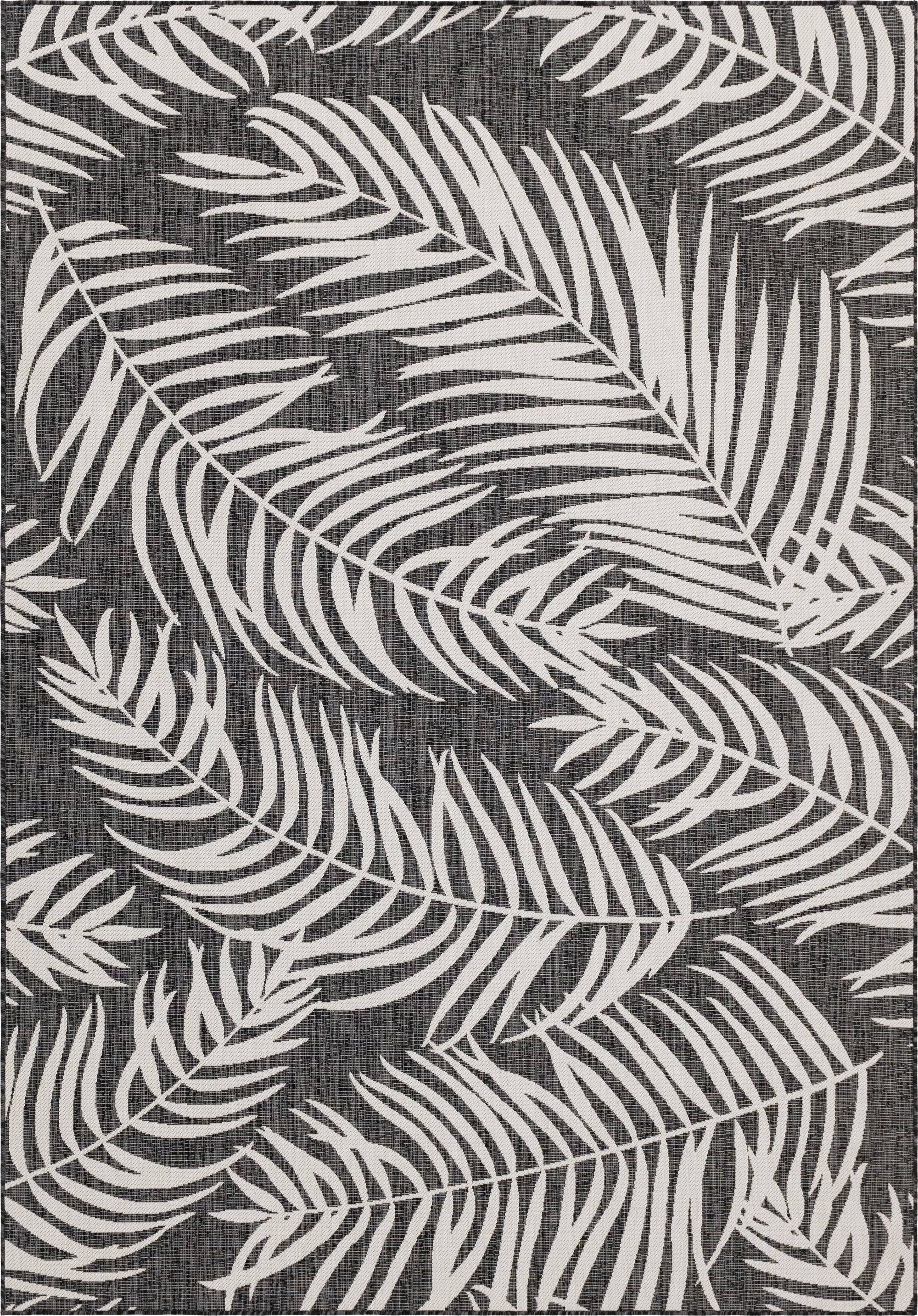  7' 10 x 11'  Washable Botanical Indoor / Outdoor Rug