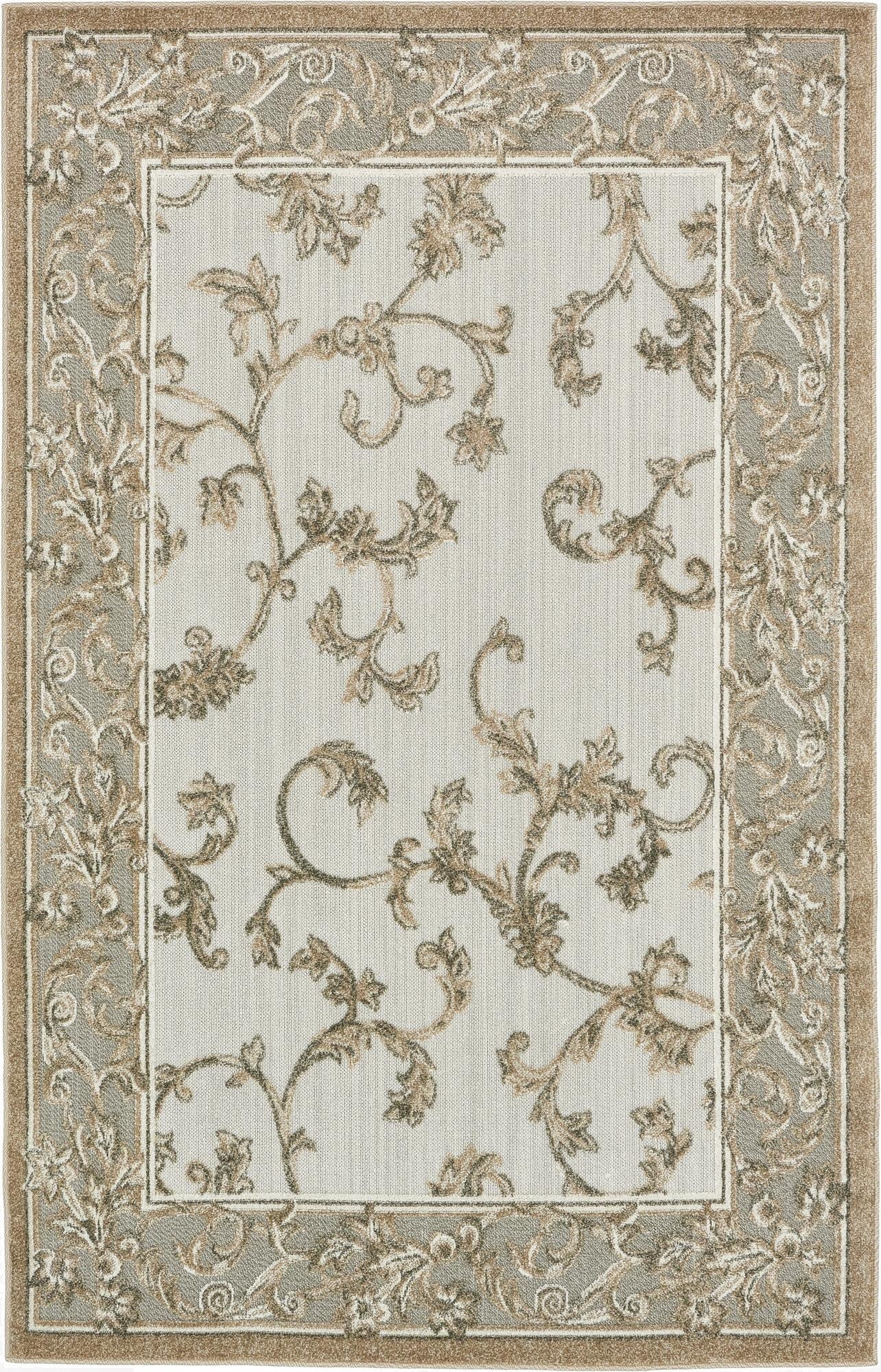  5' x 8'  Washable Botanical Indoor / Outdoor Rug