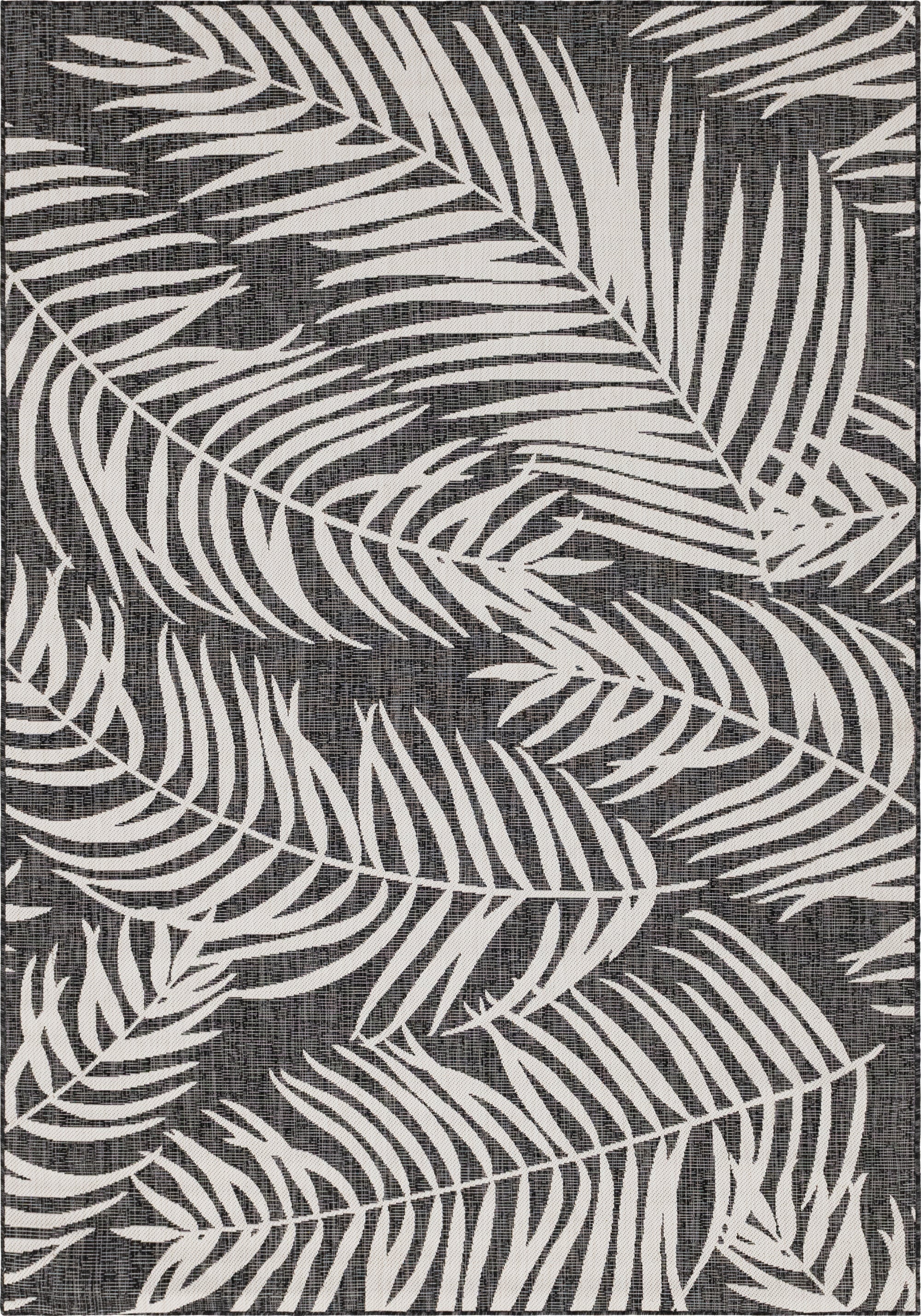  7' x 10'  Washable Botanical Indoor / Outdoor Rug