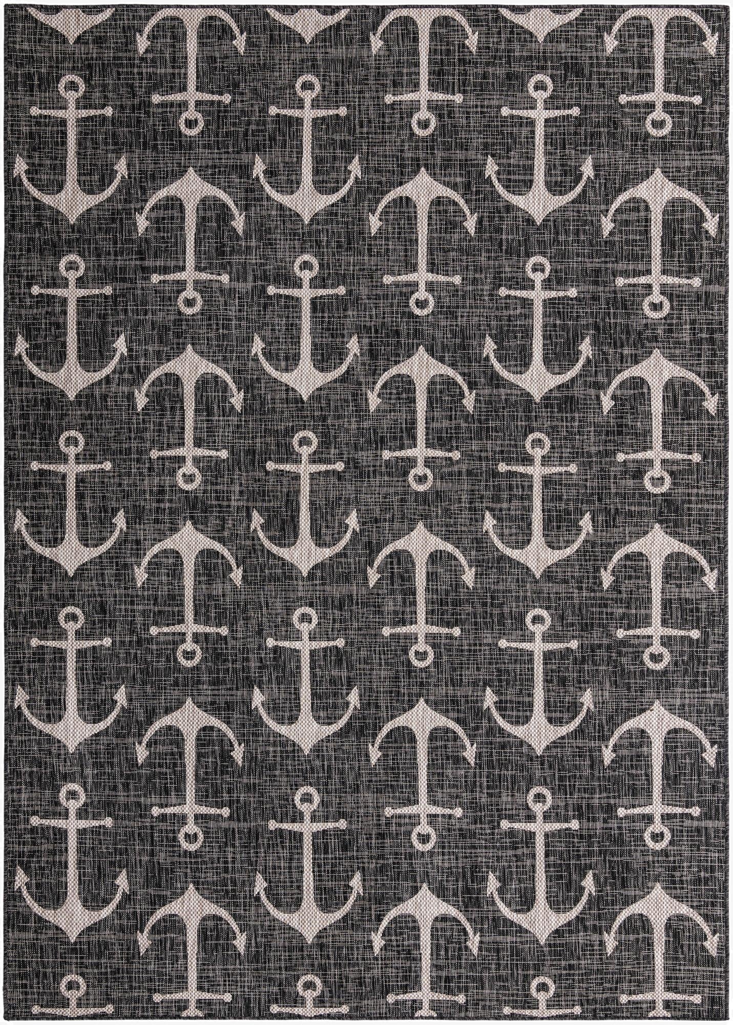 Primary image  7' 10 x 11'  Washable Coastal Indoor / Outdoor Rug