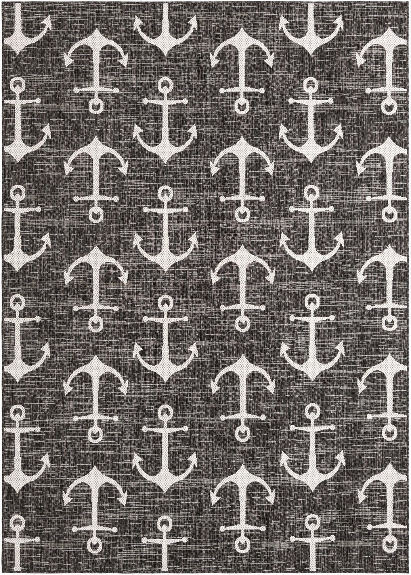  7' x 10'  Washable Coastal Indoor / Outdoor Rug