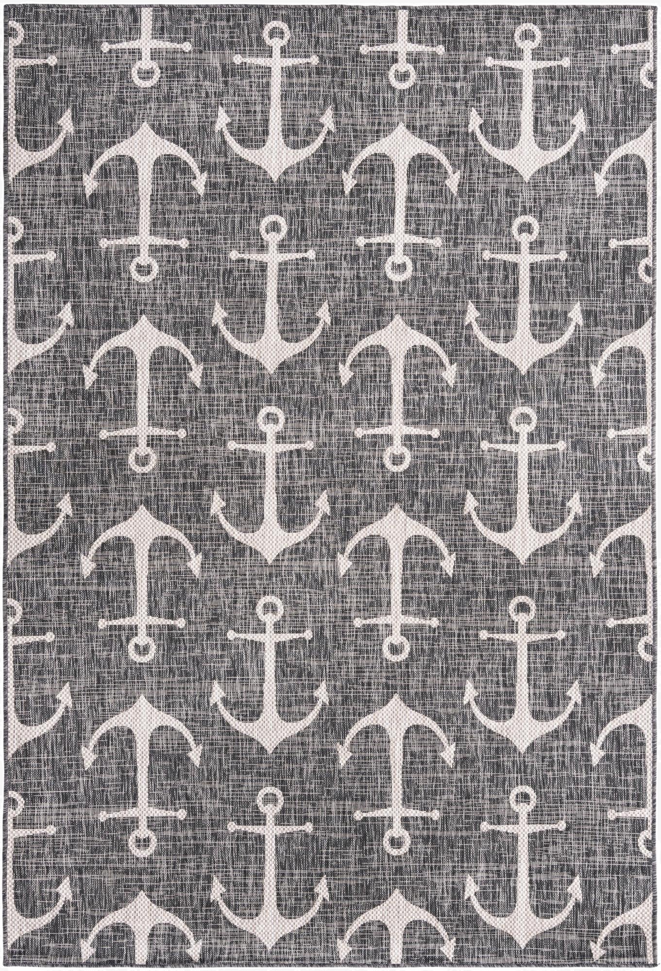  6' x 9'  Washable Coastal Indoor / Outdoor Rug