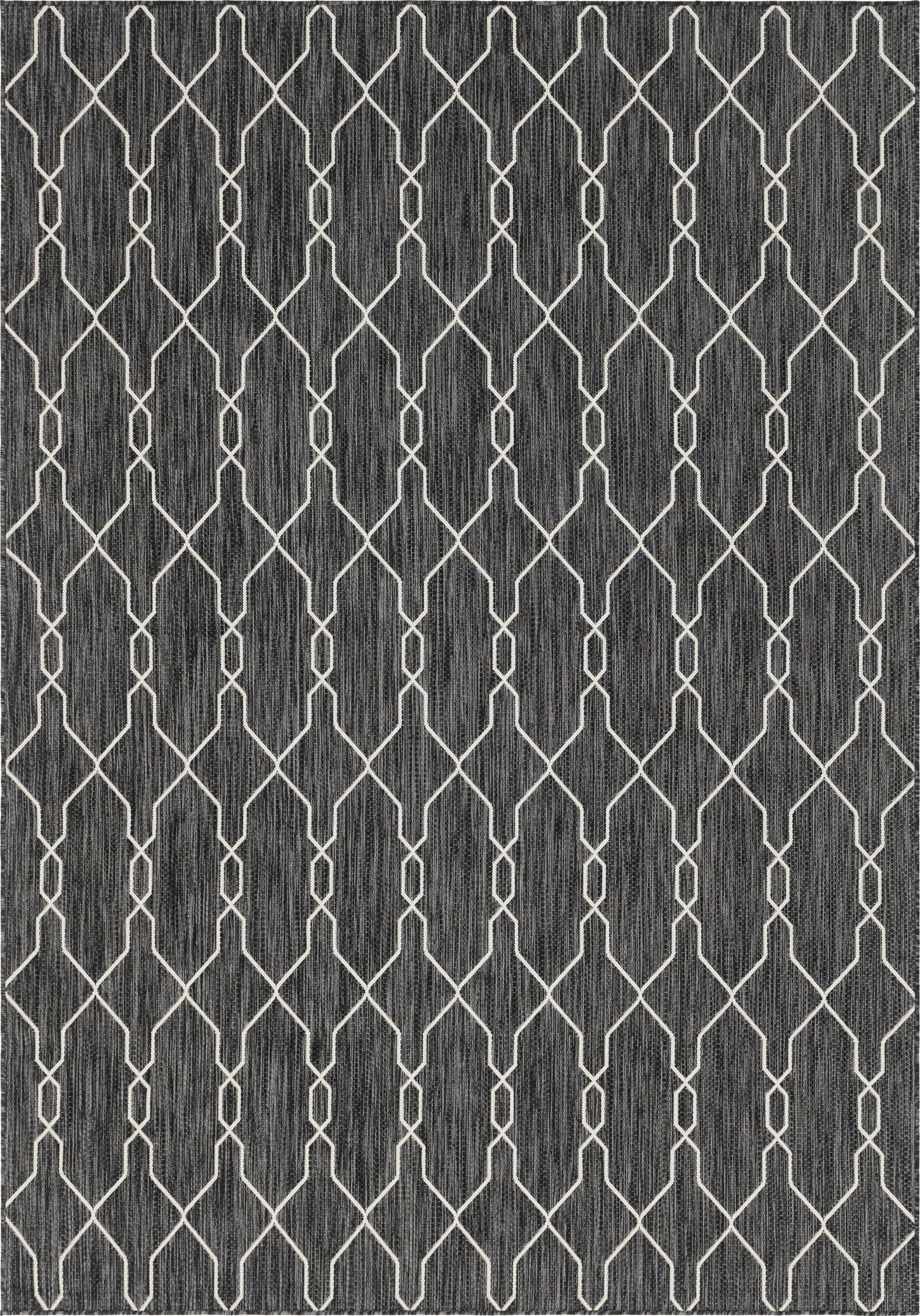  7' 10 x 11'  Washable Lattice Indoor / Outdoor Rug