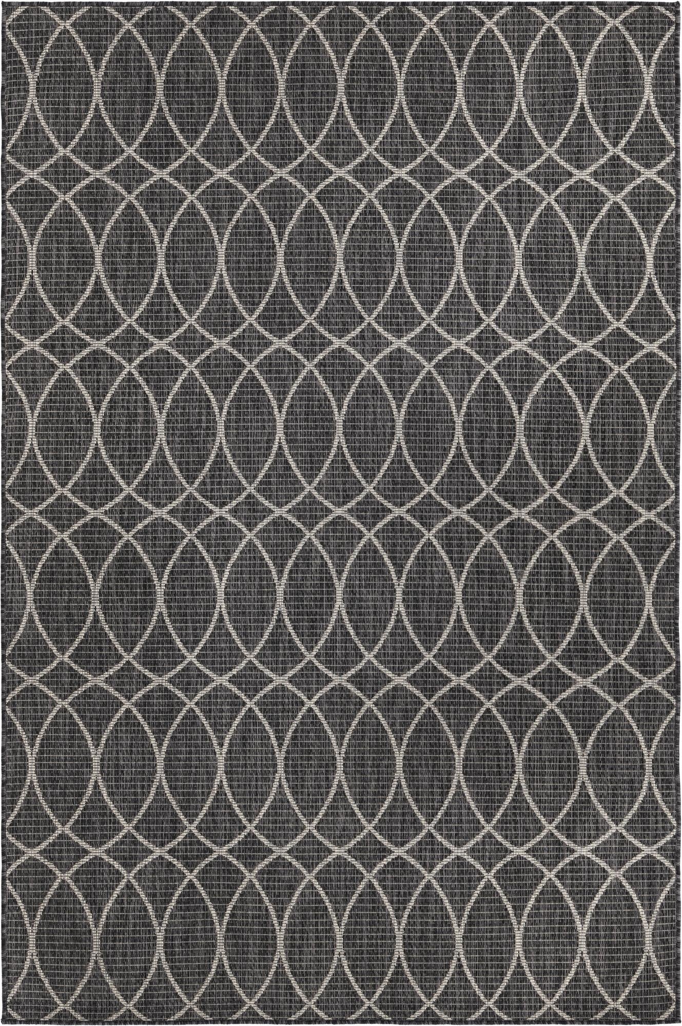  5' 3 x 8'  Washable Lattice Indoor / Outdoor Rug