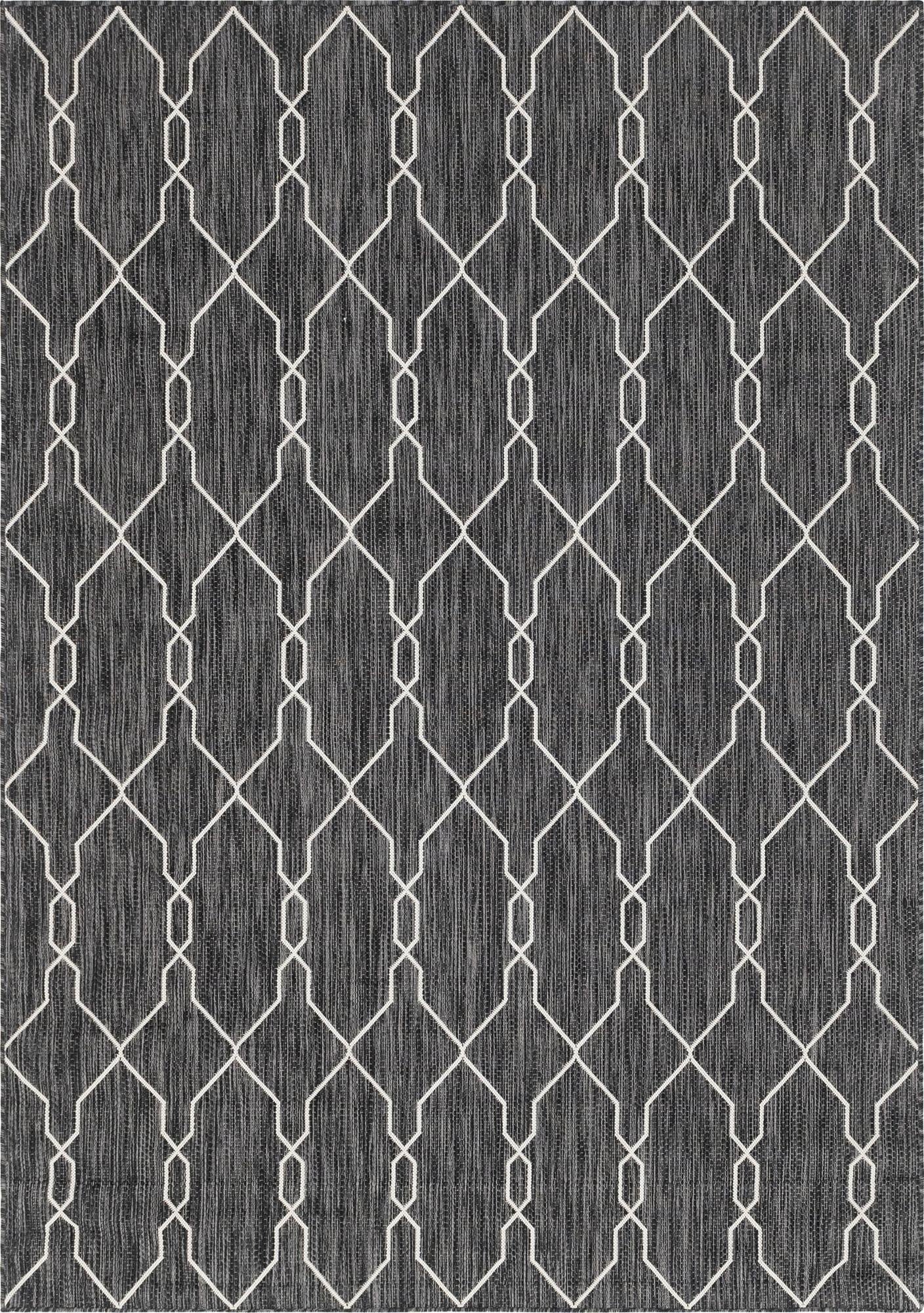  7' x 10'  Washable Lattice Indoor / Outdoor Rug