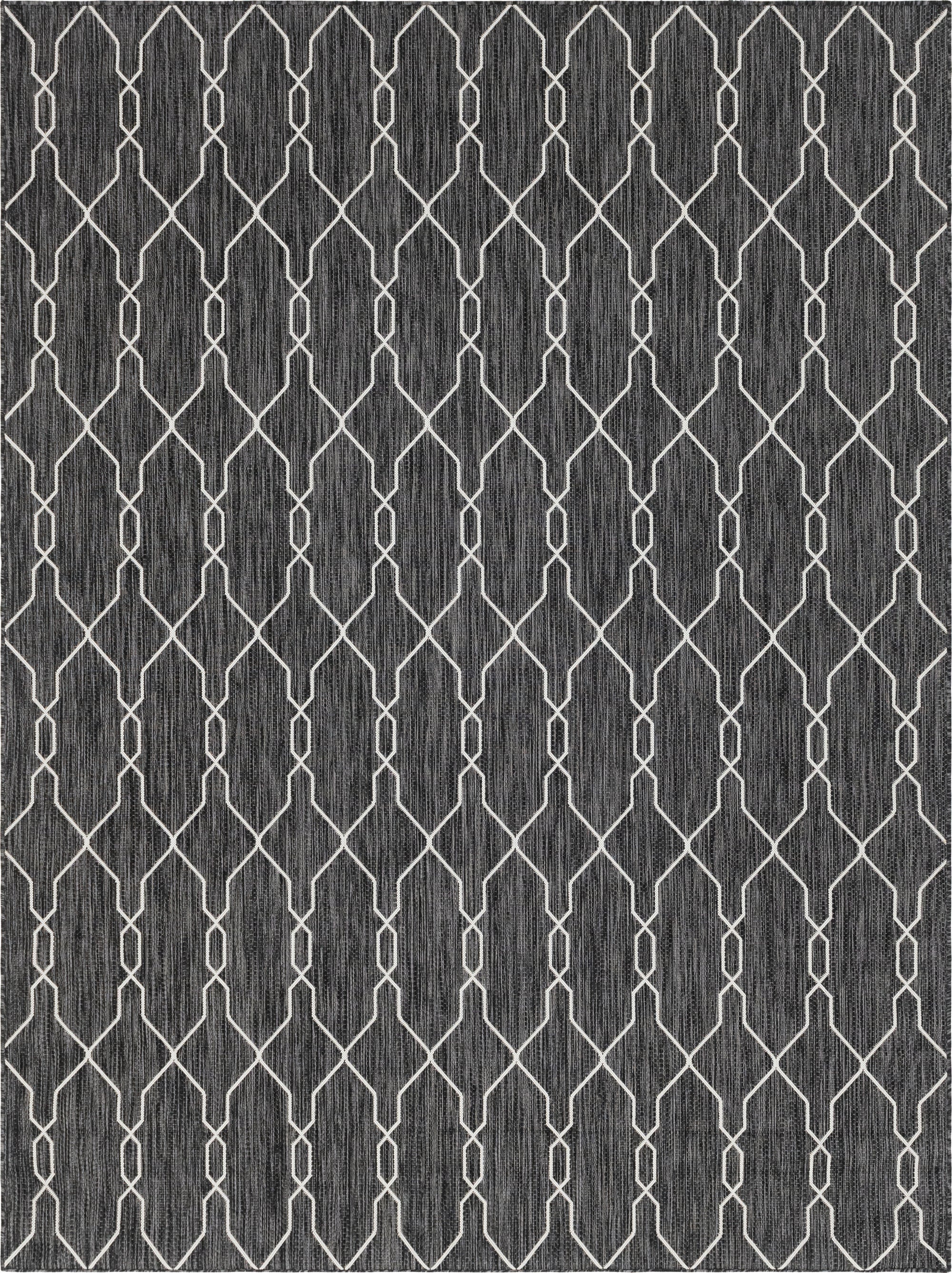  9' x 12'  Washable Lattice Indoor / Outdoor Rug