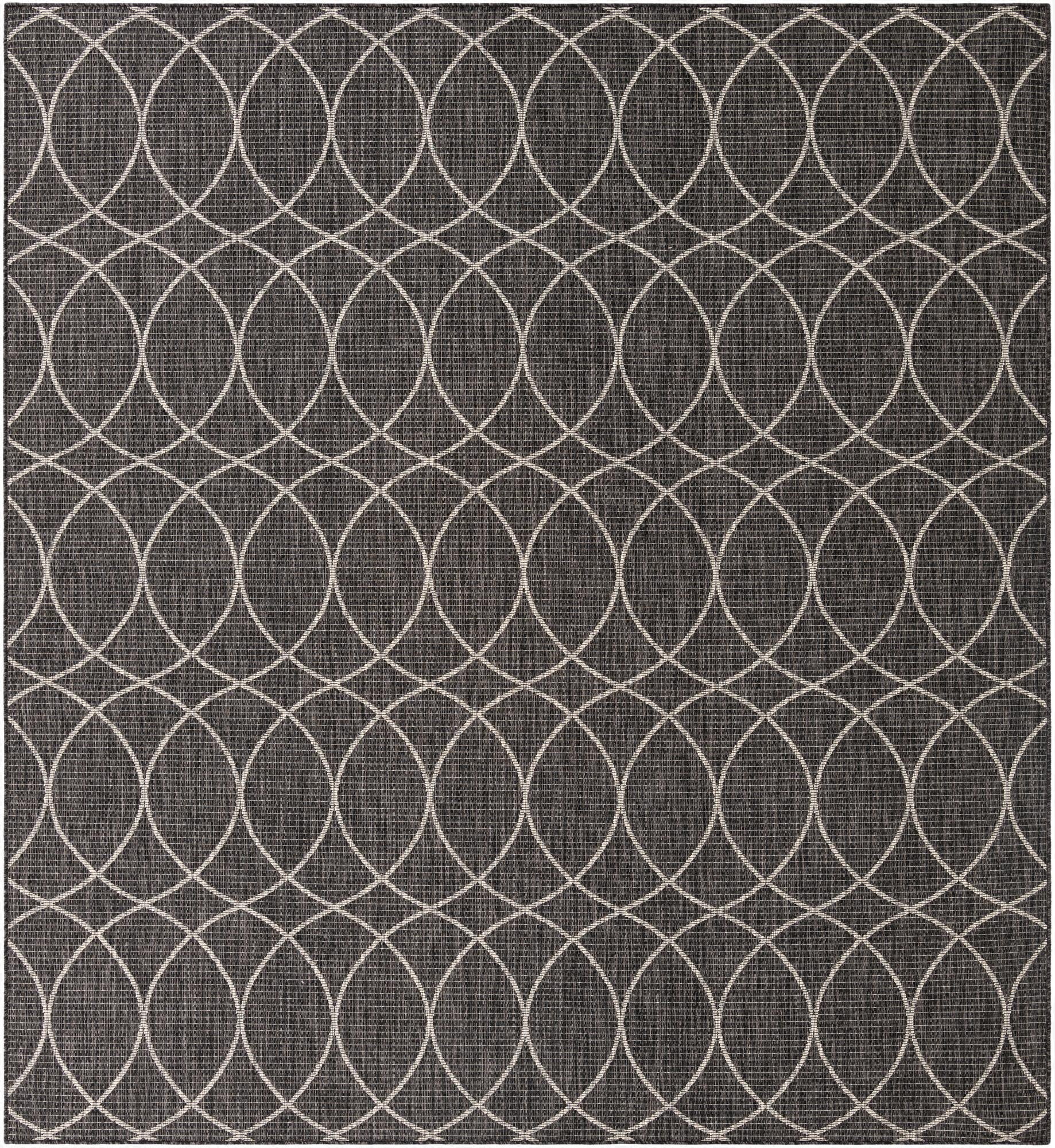  9' x 9' 9  Washable Lattice Indoor / Outdoor Rug