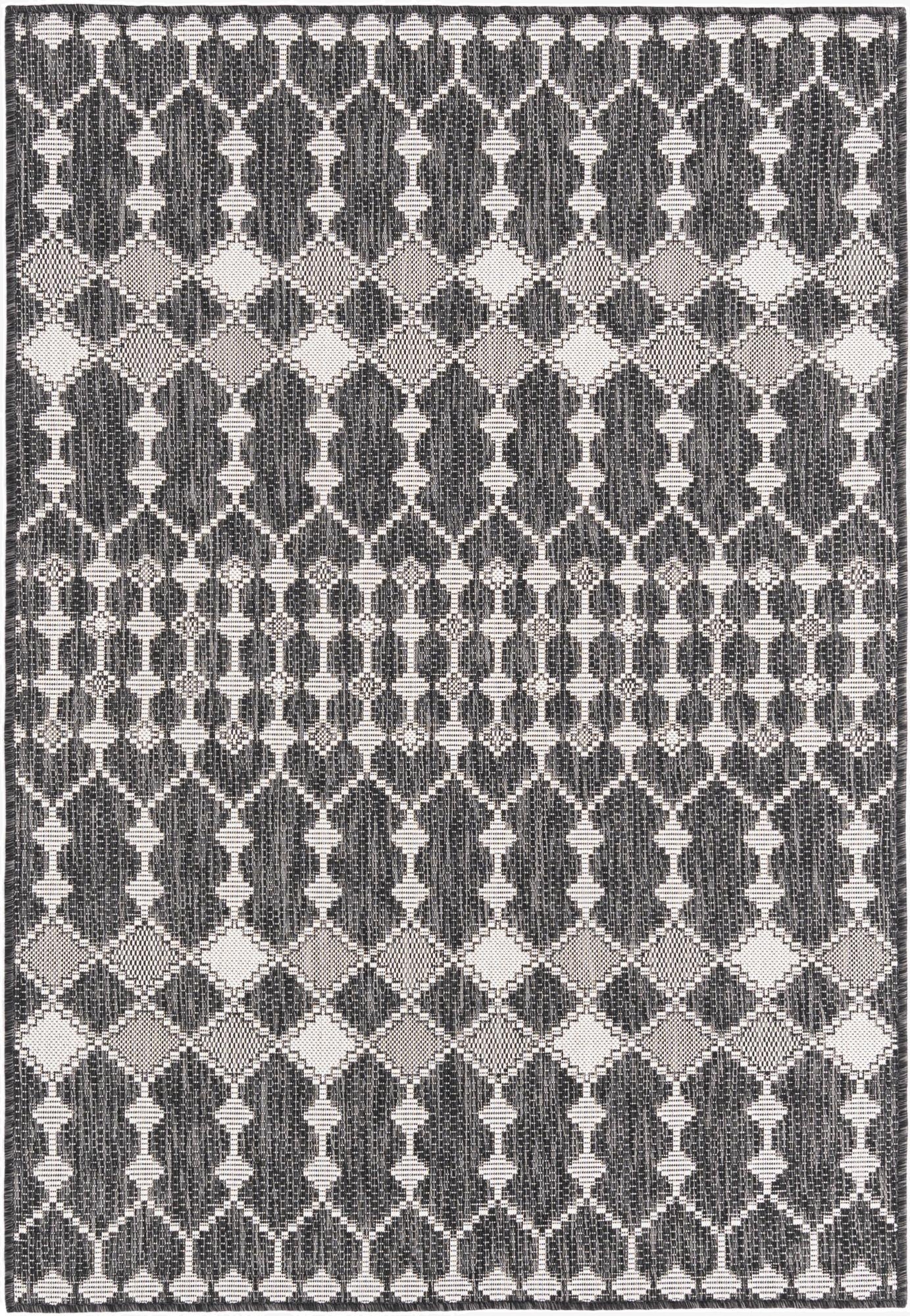  4' x 6'  Washable Lattice Indoor / Outdoor Rug