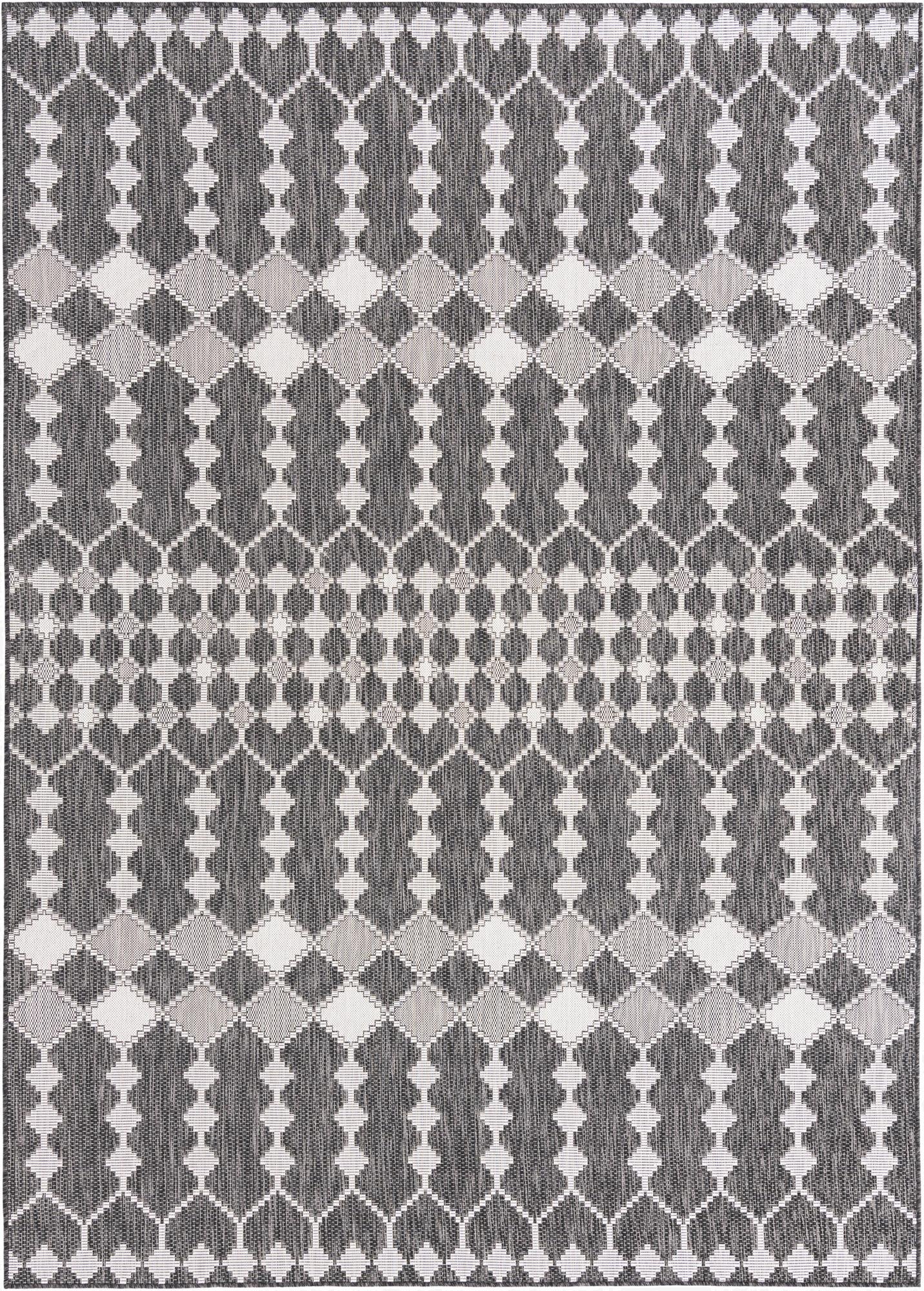  7' 10 x 11'  Washable Lattice Indoor / Outdoor Rug