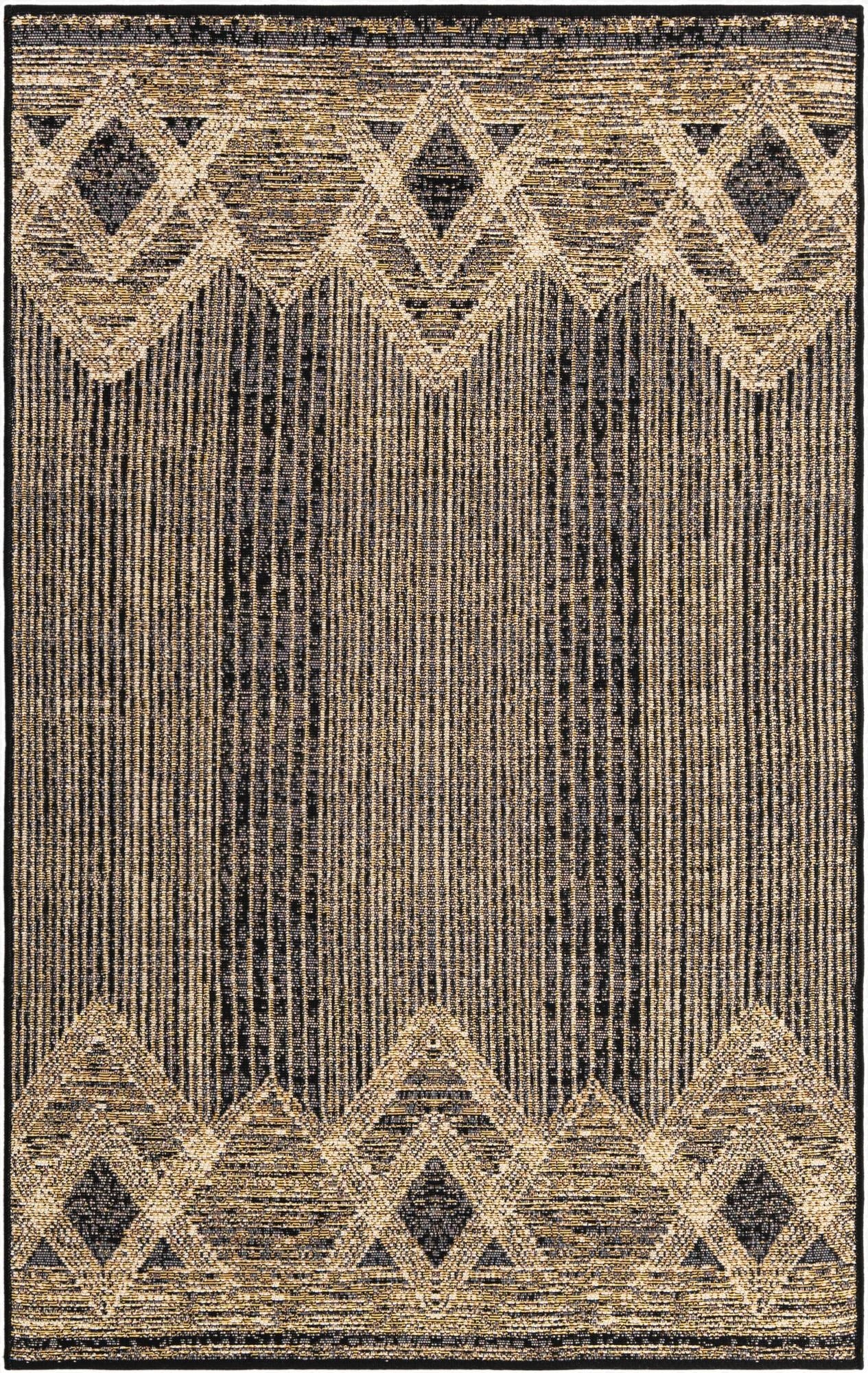  3' 3 x 5' 3  Washable Modern Indoor / Outdoor Rug