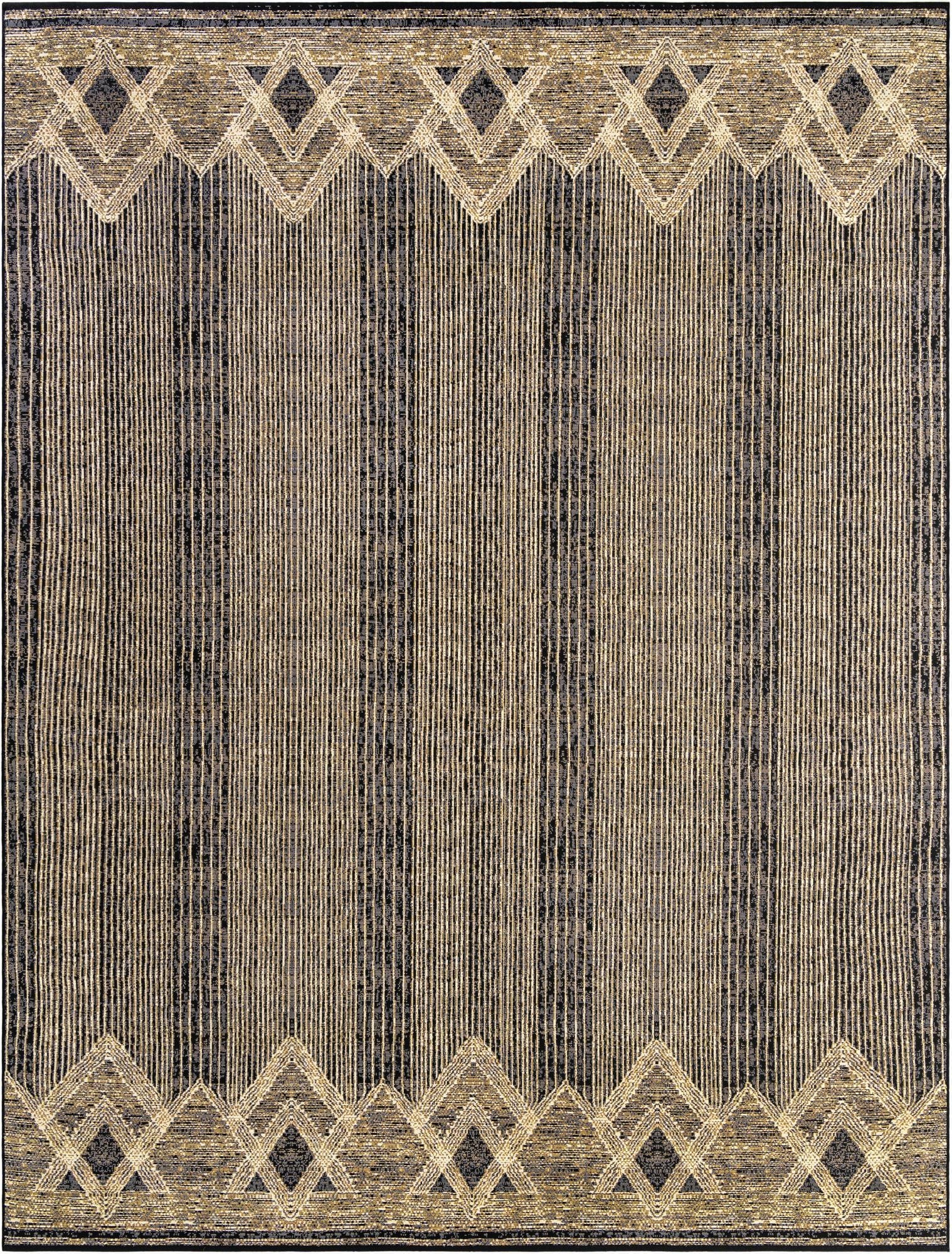  10' x 13'  Washable Modern Indoor / Outdoor Rug