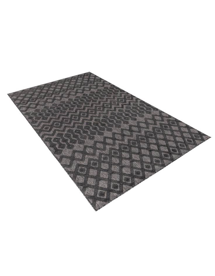 Detail image of  6' x 9'  Washable Trellis Textured Indoor / Outdoor Rug