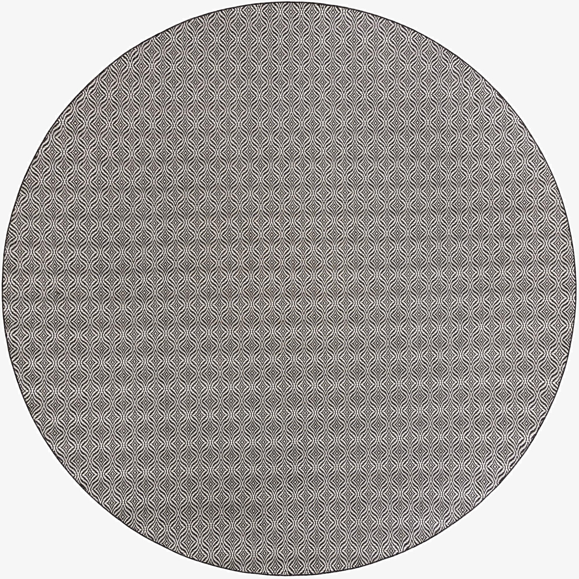  13' x 13'  Washable Lattice Indoor / Outdoor Round Rug