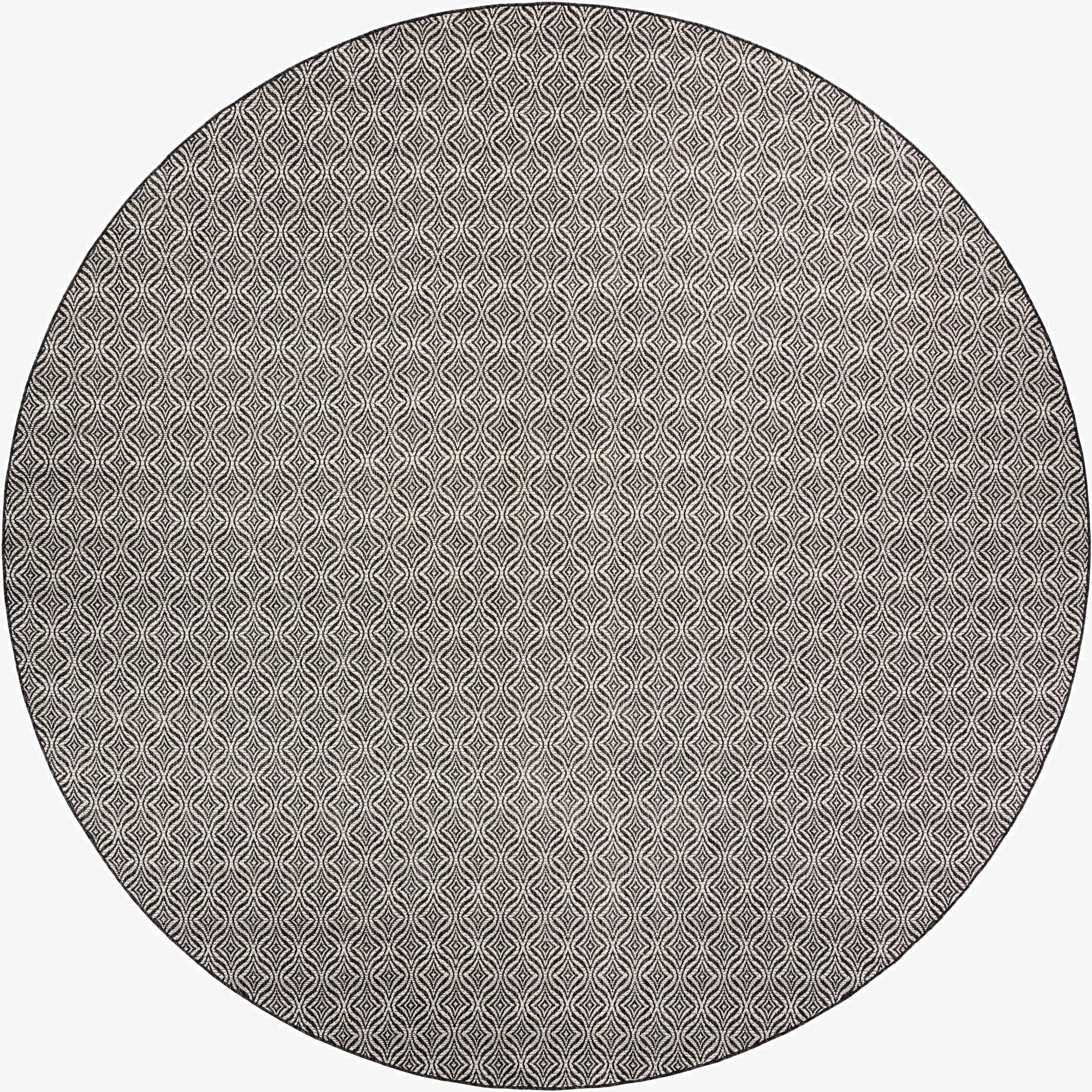  12' x 12'  Washable Lattice Indoor / Outdoor Round Rug
