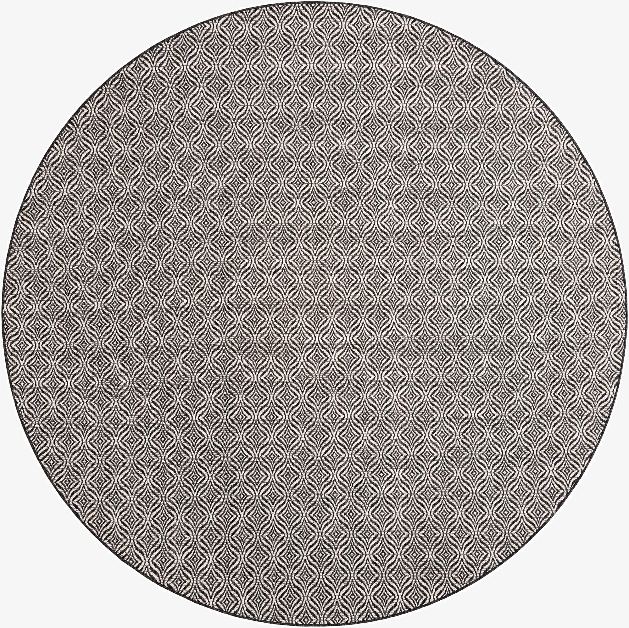  10' x 10'  Washable Lattice Indoor / Outdoor Round Rug