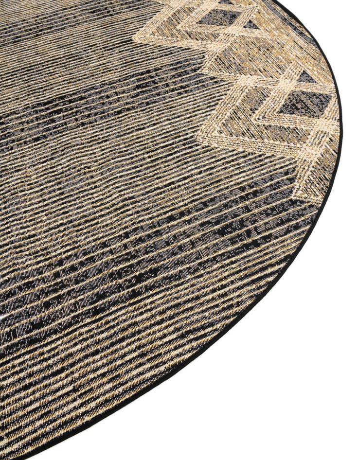 Detail image of  7' 10 x 7' 10  Washable Modern Indoor / Outdoor Round Rug