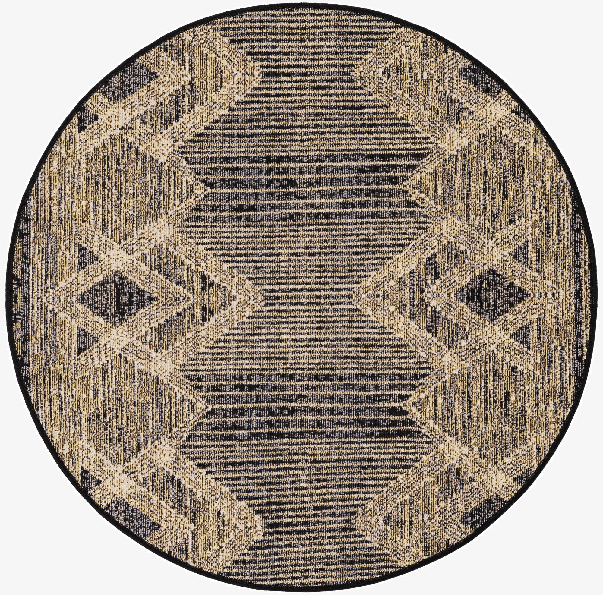  3' x 3'  Washable Modern Indoor / Outdoor Round Rug