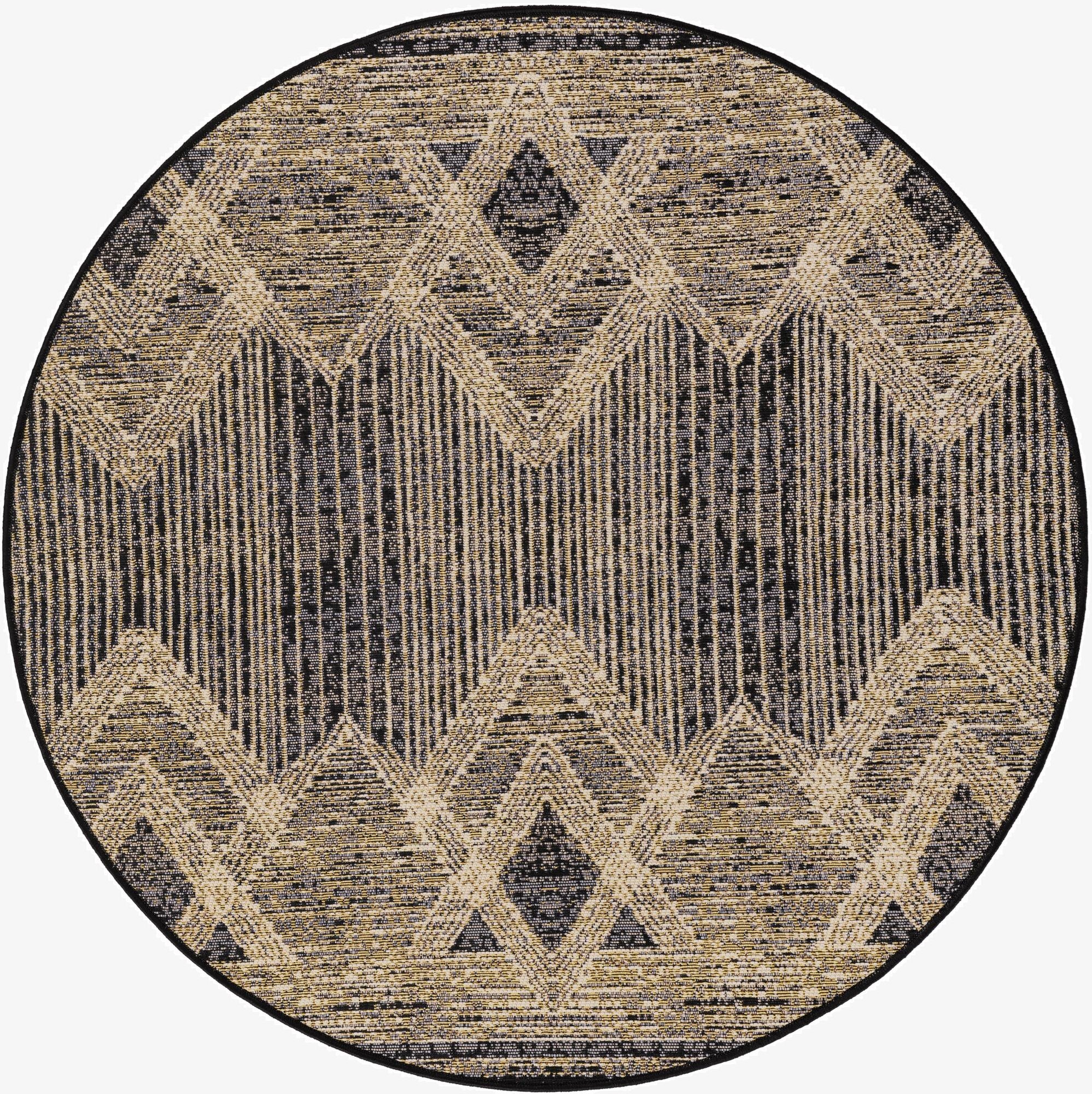  4' x 4'  Washable Modern Indoor / Outdoor Round Rug