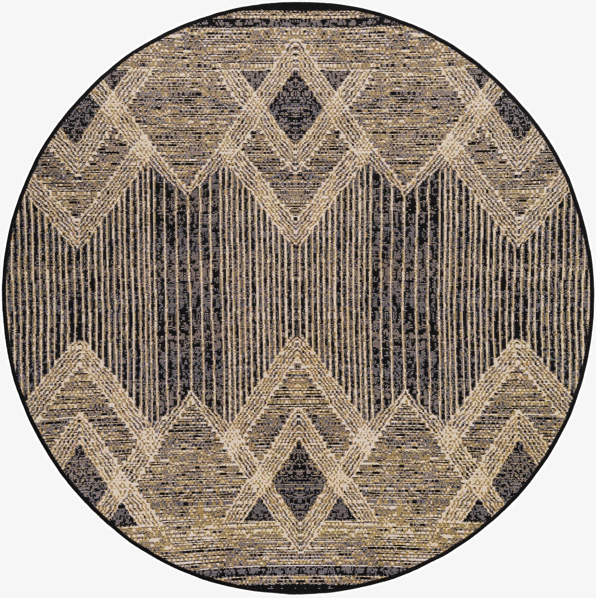  5' x 5'  Washable Modern Indoor / Outdoor Round Rug
