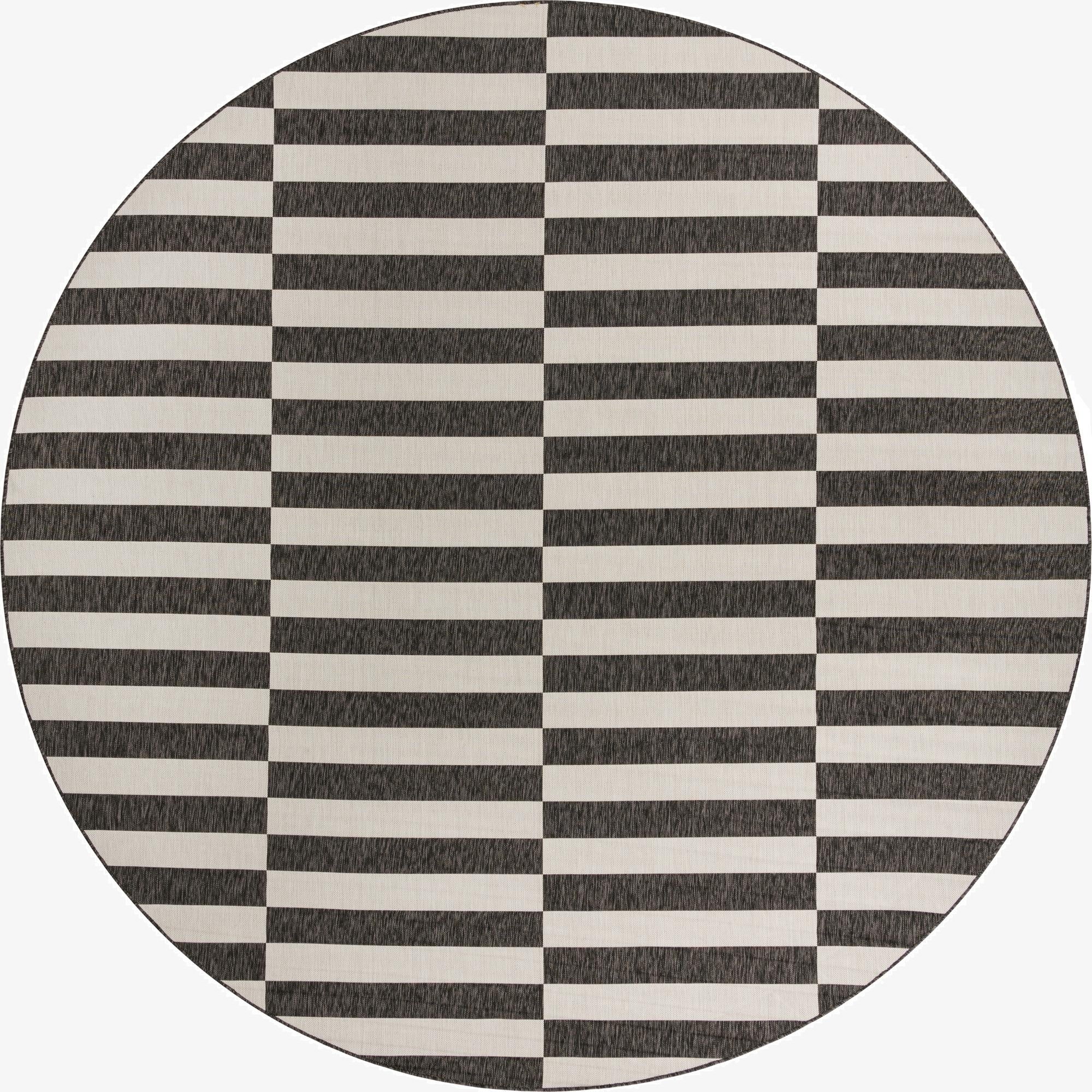  13' x 13'  Washable Ribbon Indoor / Outdoor Round Rug
