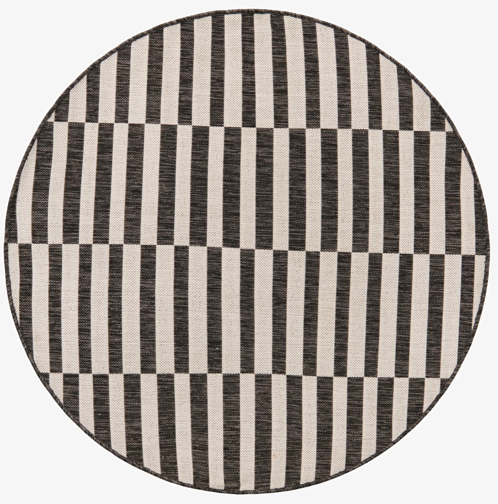  4' x 4'  Washable Ribbon Indoor / Outdoor Round Rug